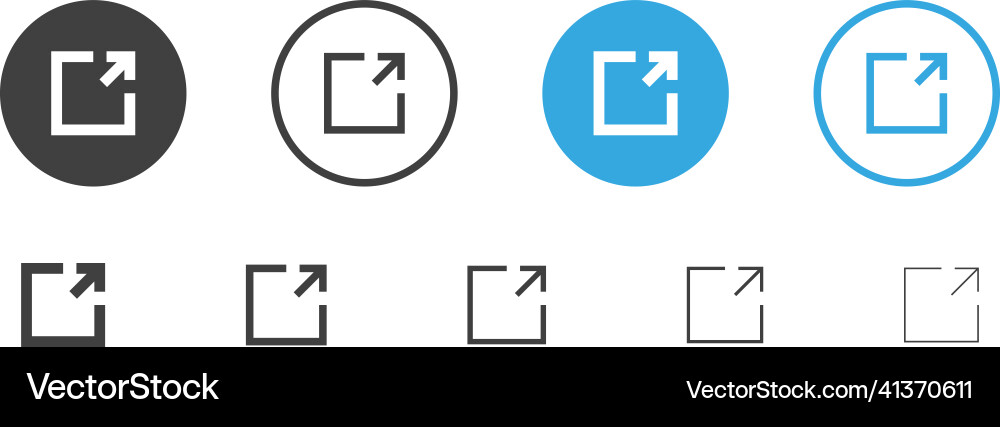 Page open new window icon external link Page open new window icon external link vector image