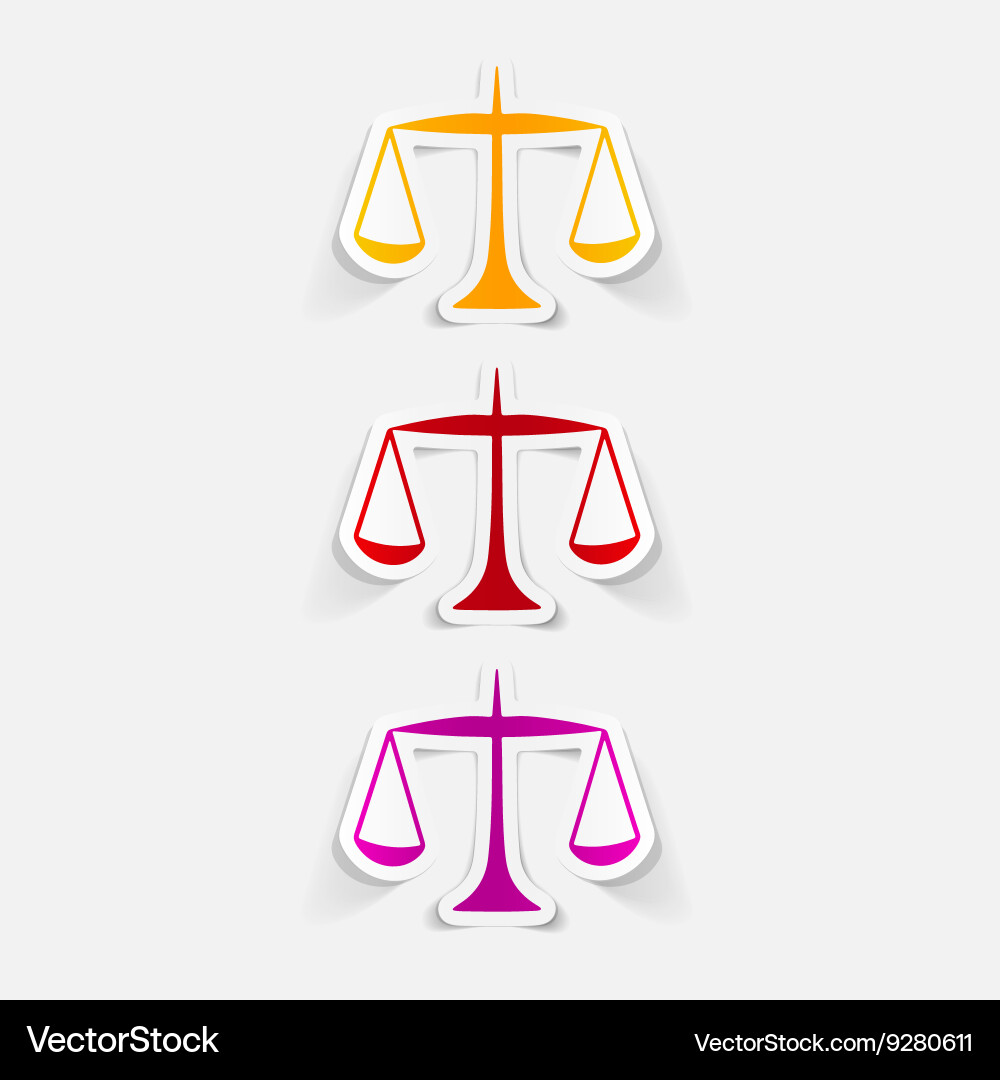 Realistic design element scales Vector Image