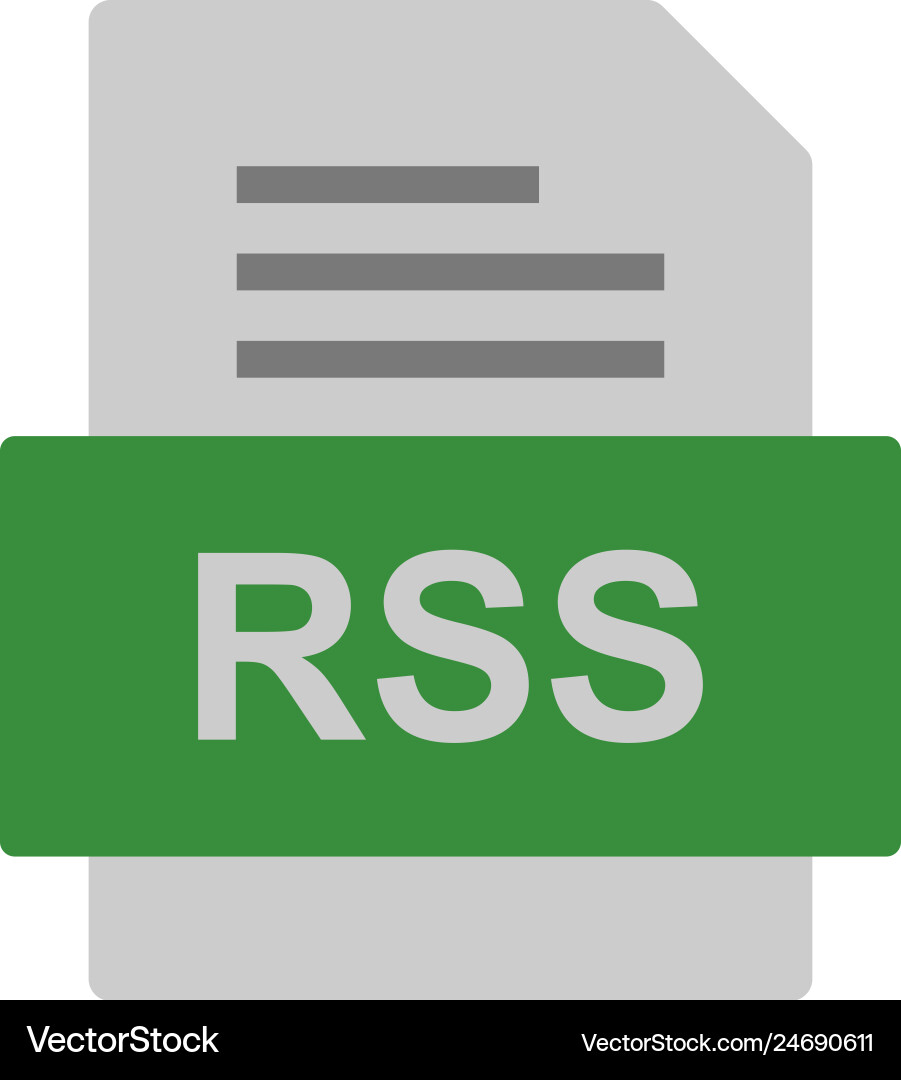 Rss file document icon Vector Image