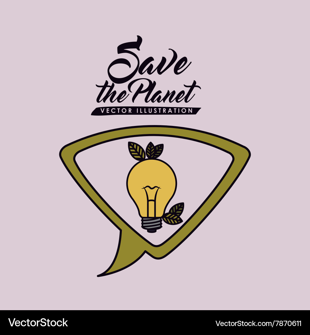 Save the planet design Vector Image
