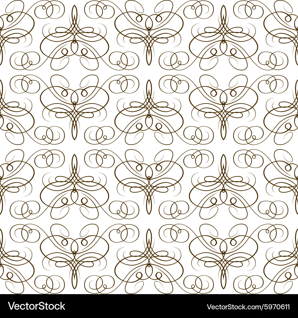 Seamless calligraphic pattern Vector Image