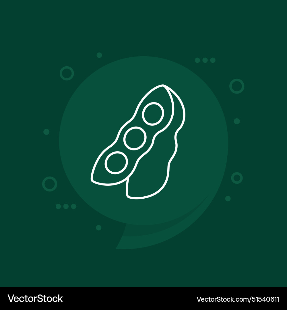 Soy bean line icon Royalty Free Vector Image - VectorStock