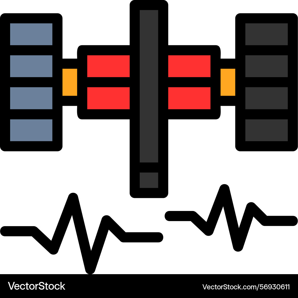 Spark spire line filled style icon design vector image