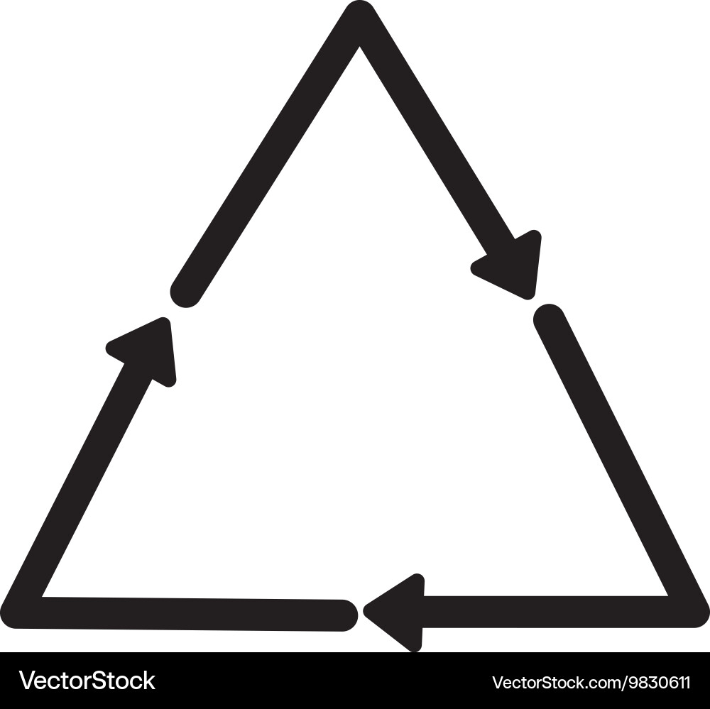 Triangle arrows pointing icon vector image