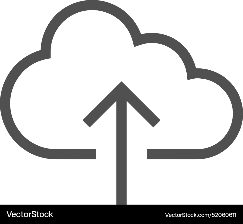 Upload outline icon symbol image Vector Image