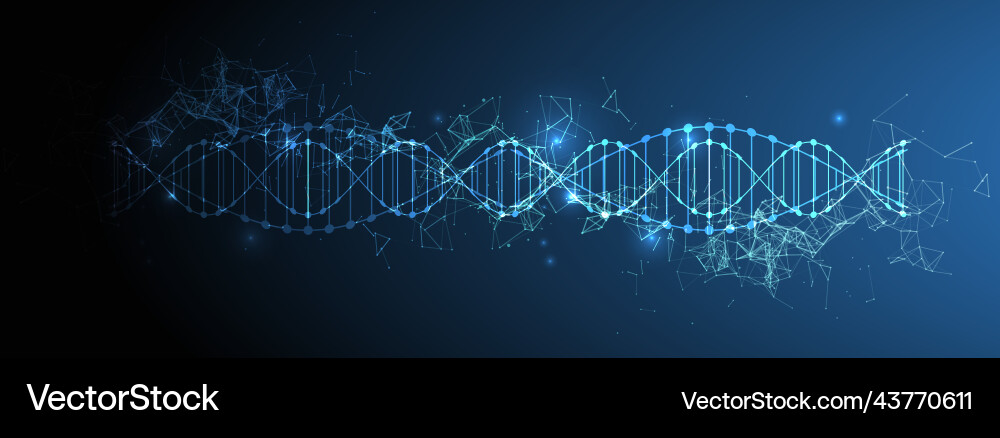 Wissenschaft Vorlage Tapete oder Banner mit einer dna Wissenschaft Vorlage Tapete oder Banner mit einer dna vektorbild