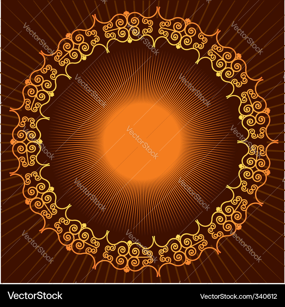 Abstract background with ornate Vector Image