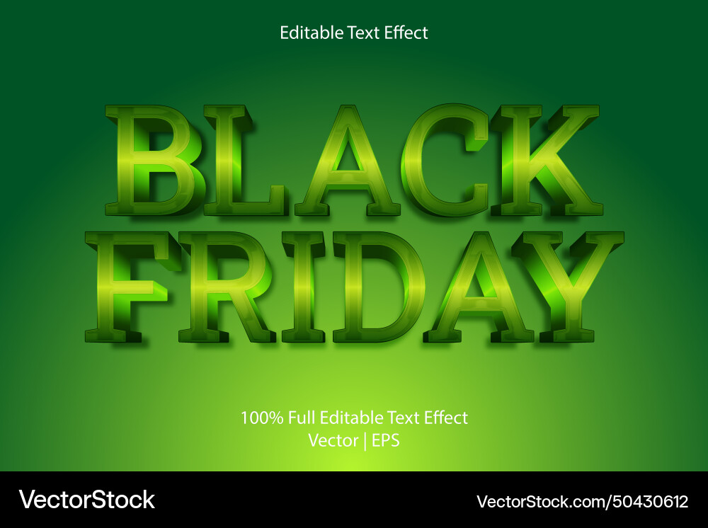 Black friday editable text effect retro style Black friday editable text effect retro style Vector Image
