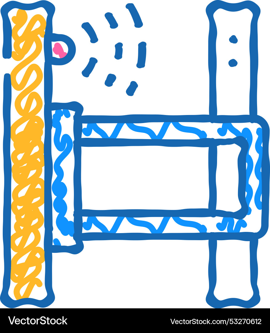Bounding frame with sensor icon doodle Vector Image