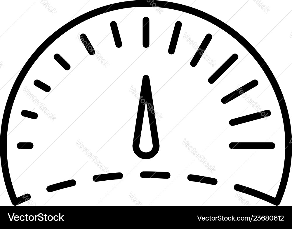 Control speedometer icon outline style Vector Image
