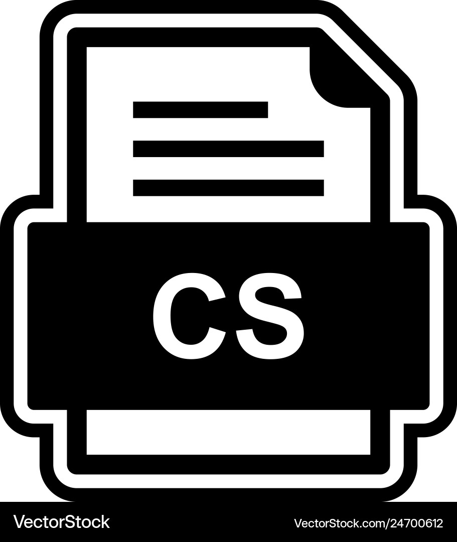 Cs file document icon vector image