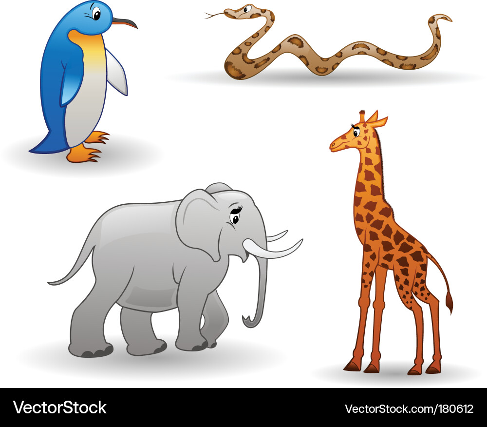 Diverse Tierbilder Vektorbild