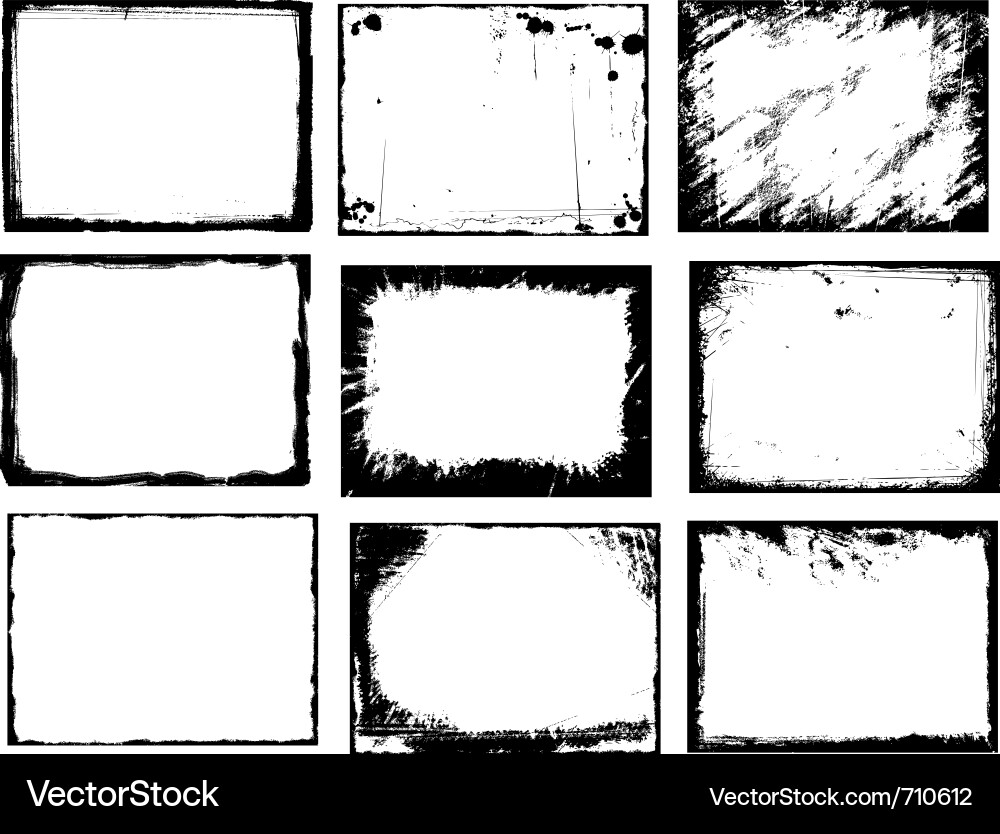 Grunge frames Royalty Free Vector Image - VectorStock