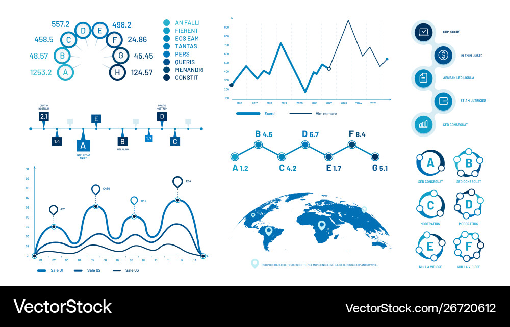 Infographics graph charts histogram data graphs Infographics graph charts histogram data graphs vector image