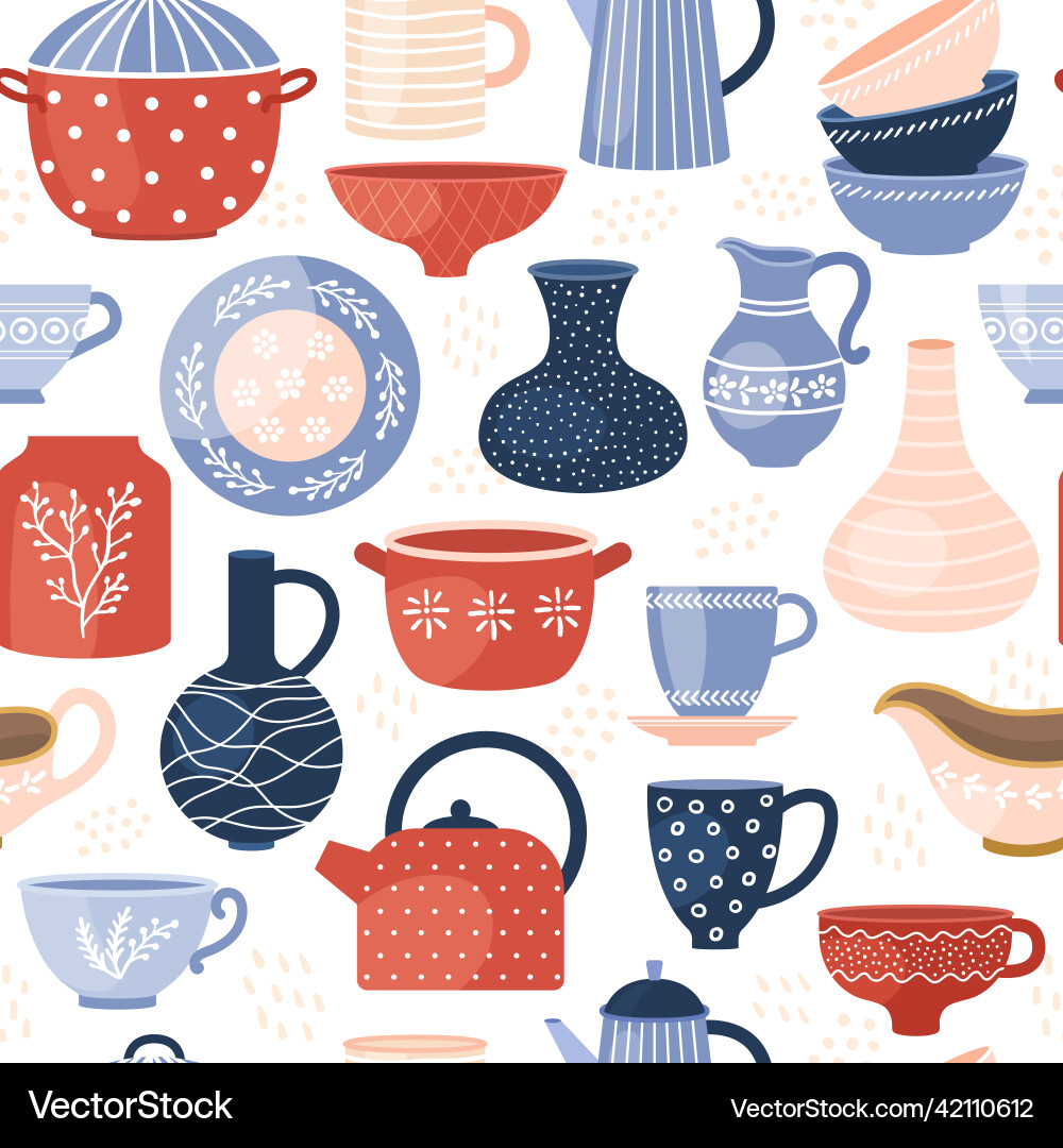 Kitchen pattern decorative textile design Kitchen pattern decorative textile design vector image