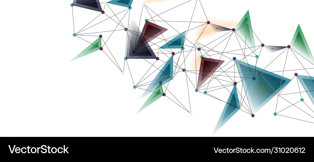 Line points connections triangular technology Line points connections triangular technology Vector Image
