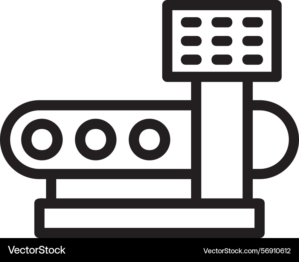 Machine settings linear style icon design vector image