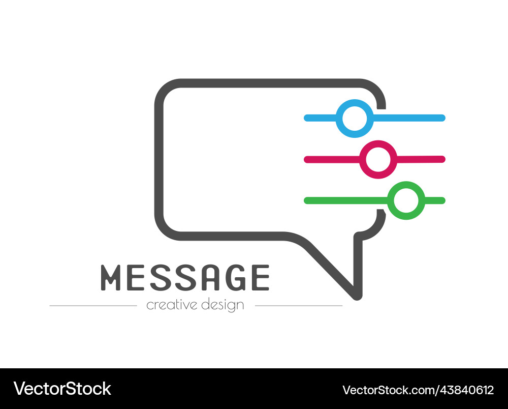 Message settings a speech bubble Message settings a speech bubble vector image