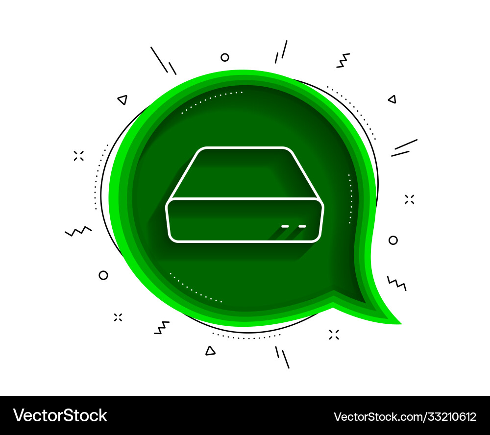 Mini pc line icon small computer device sign Vector Image