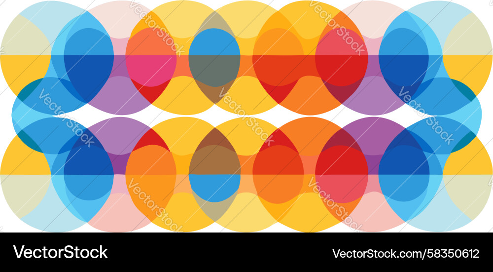 Overlapping Circles Gradient Abstract Vector Image