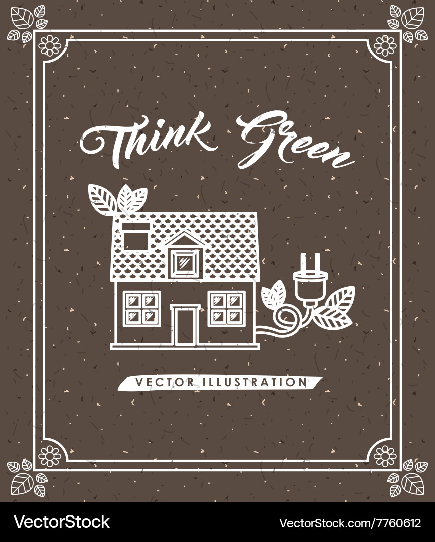Think green design Vector Image