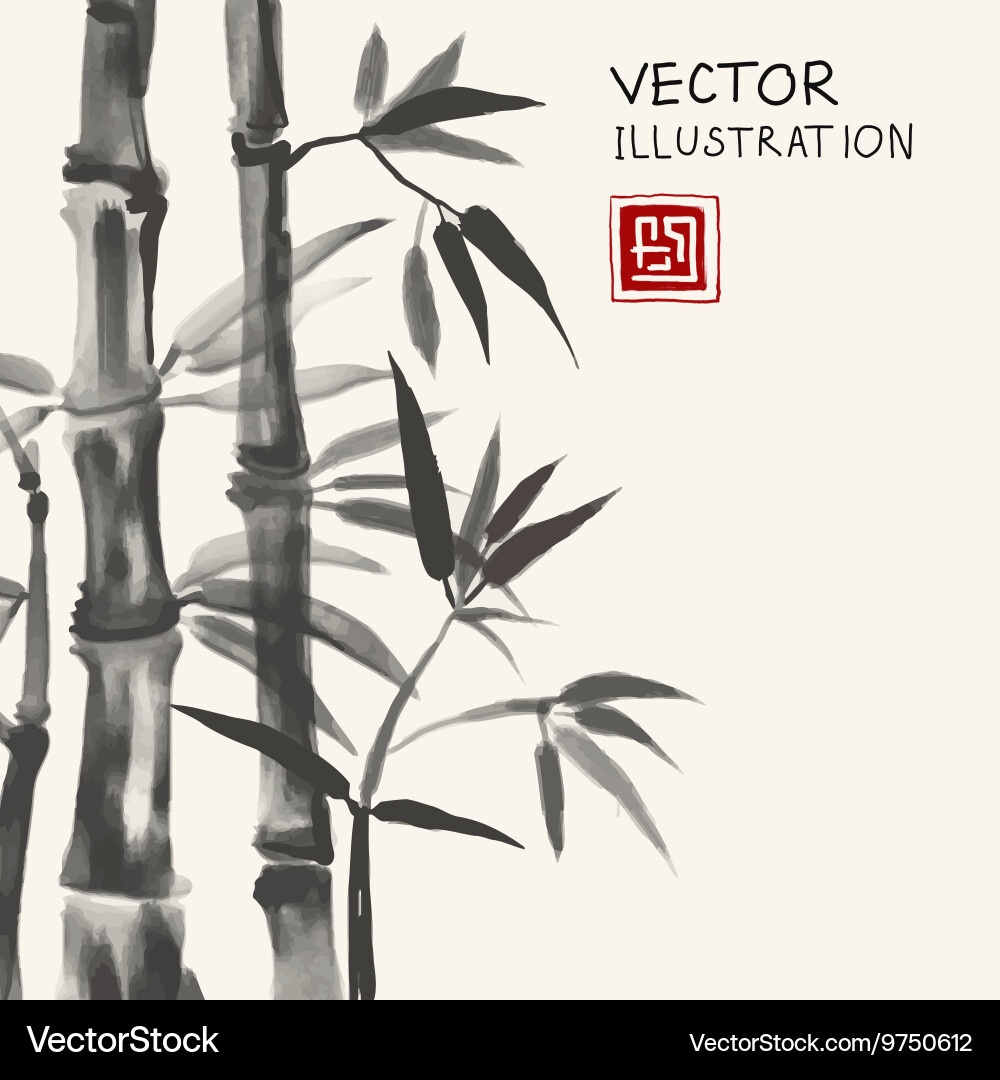 Bamboo Illustration Vector Classic Style Great Stock Vector (Royalty Free)  2325882019 | Shutterstock, image size:1000x1080