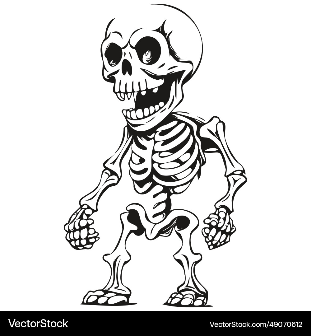 Transparent image of a skeleton Vector Image