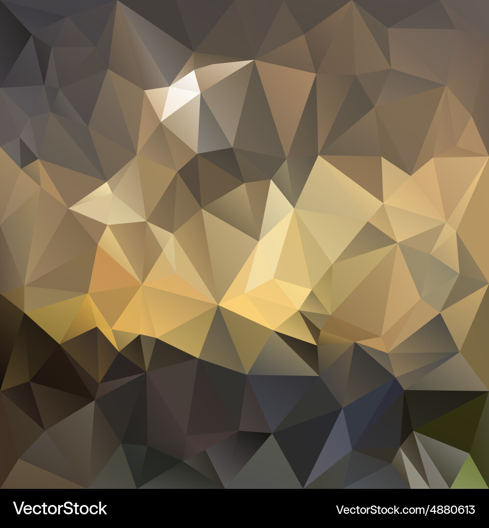 Brown polygonal triangular pattern background vector image