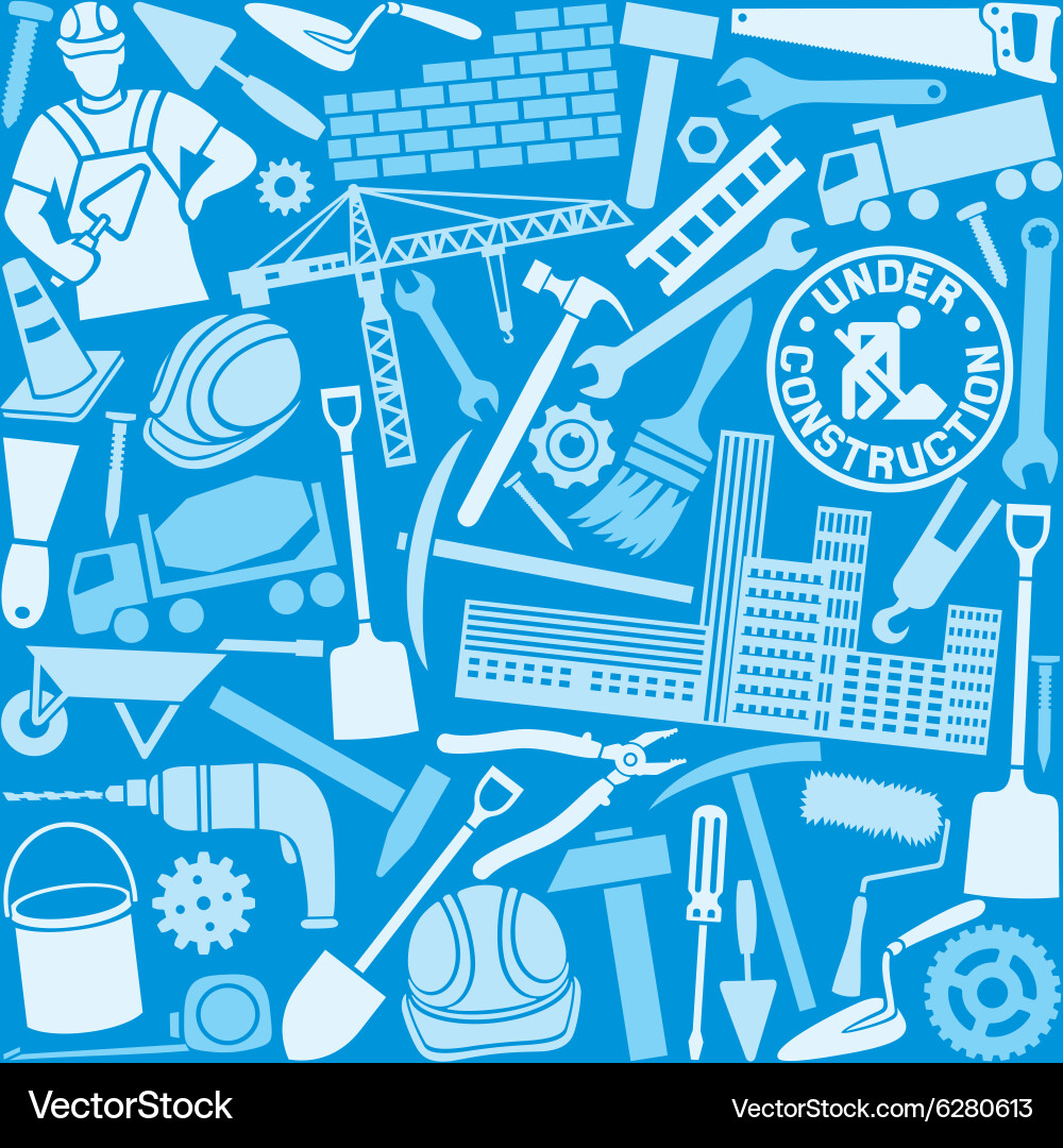 Building icon seamless pattern vector image