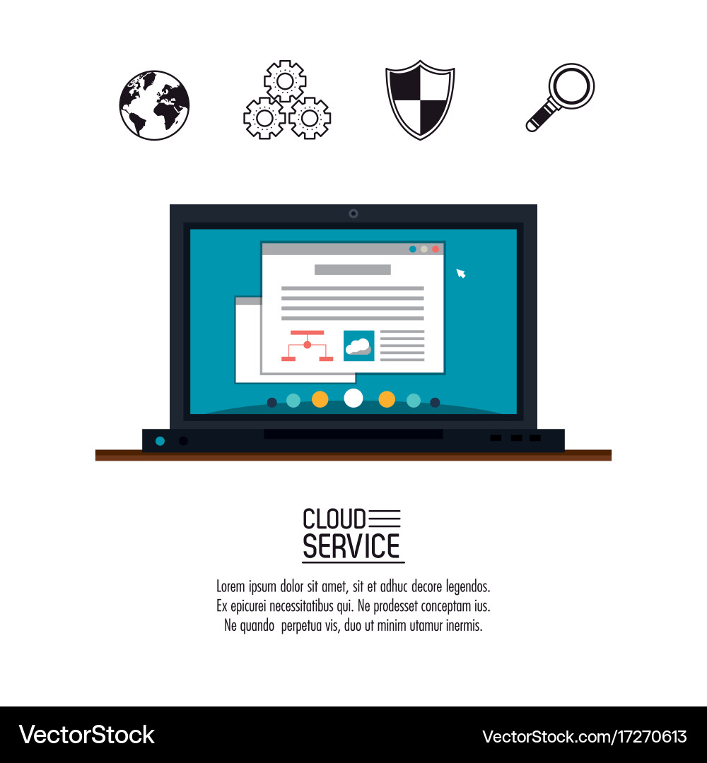 Cloud computing service Vector Image