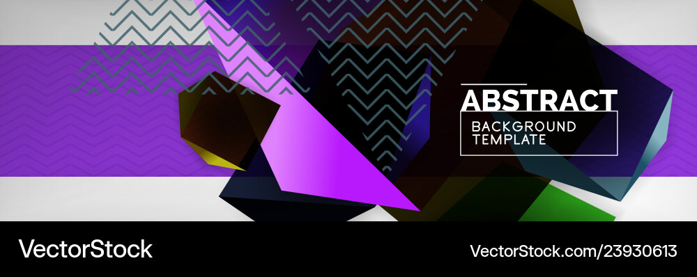 Dark 3d triangular low poly shapes abstract Vector Image