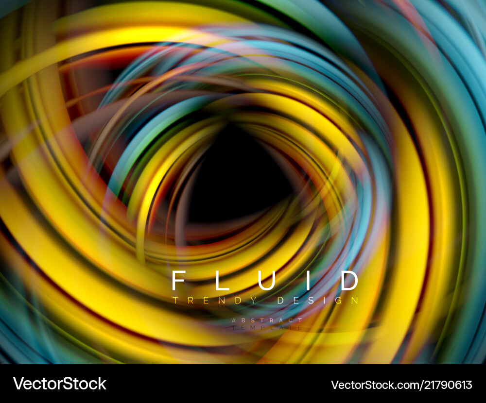 Fluid smooth wave abstract background flowing Vector Image