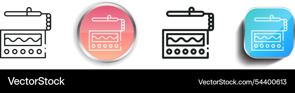 Frequency icon thin linear regular and button Frequency icon thin linear regular and button vector image