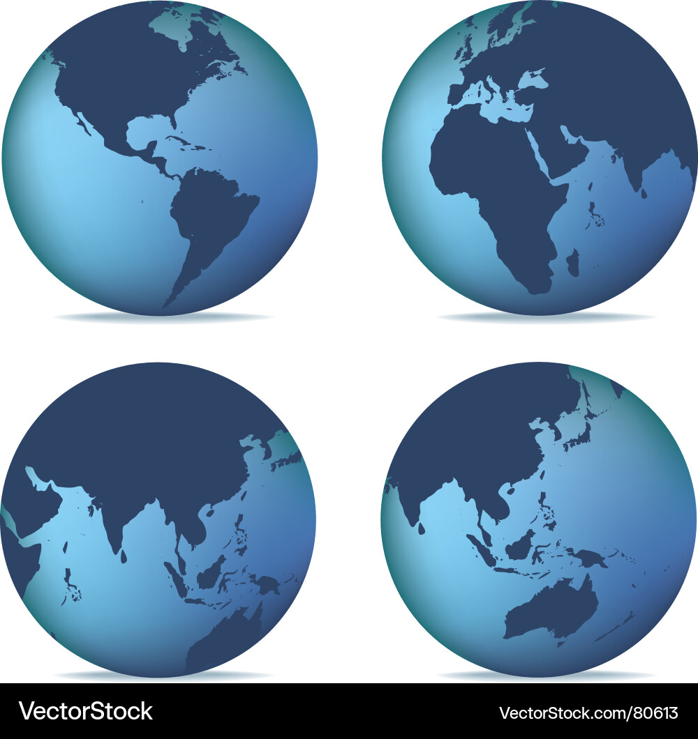 Global Map Collection Vector Image