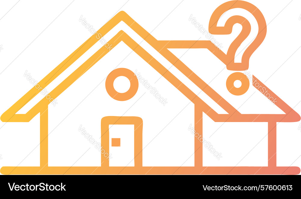 Housing questions icon addressing property Vector Image