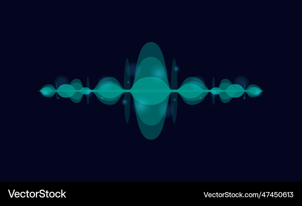 Hud sound wave music spectrum interface Vector Image