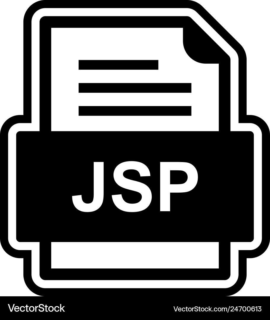 Jsp file document icon Vector Image