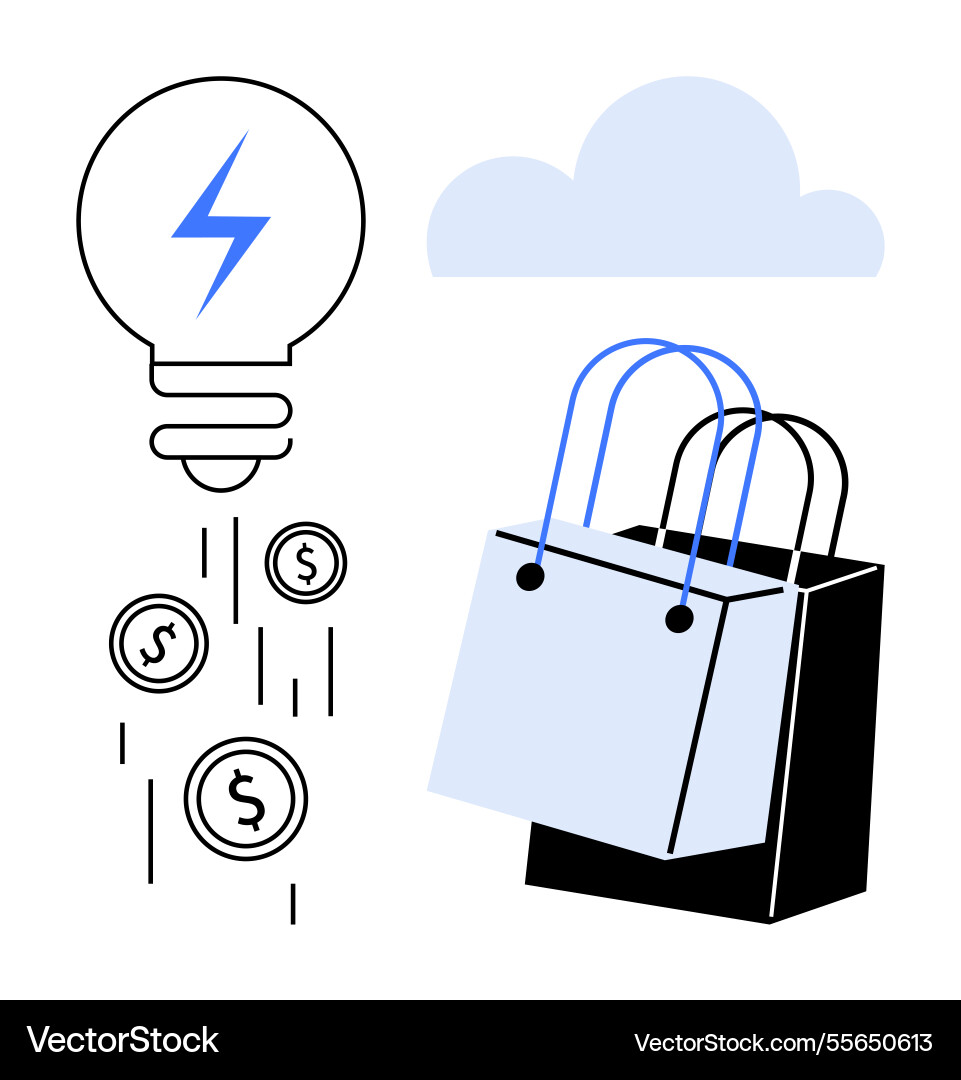 Lightbulb transforming practical ideas Lightbulb transforming practical ideas Vector Image