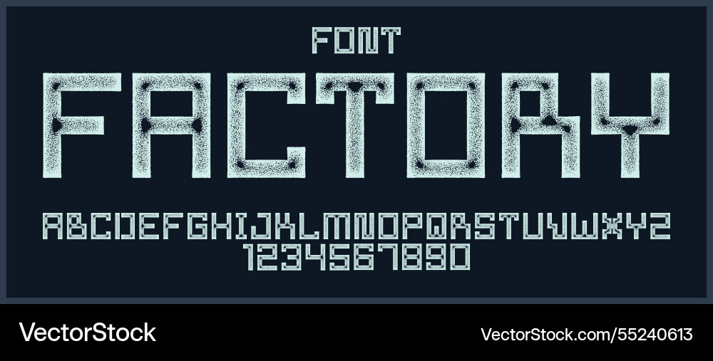Minimal geometric cyberpunk font typeface Minimal geometric cyberpunk font typeface vector image