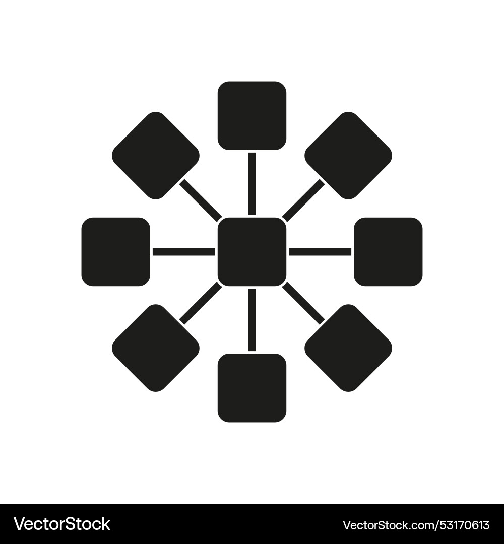 Network connection icon geometric node structure Network connection icon geometric node structure vector image