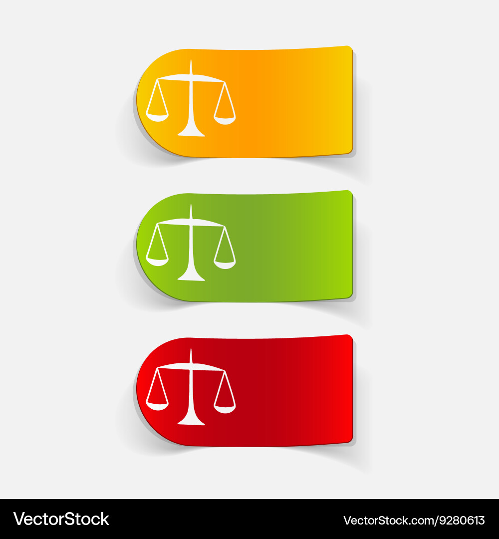 Realistic design element scales Vector Image