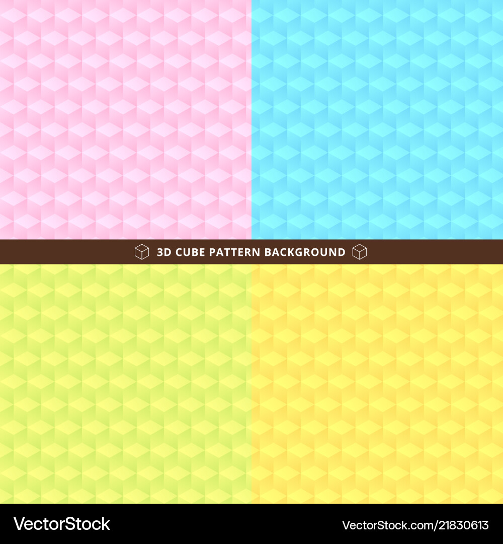 Seamless 3D Cube Pattern vector image