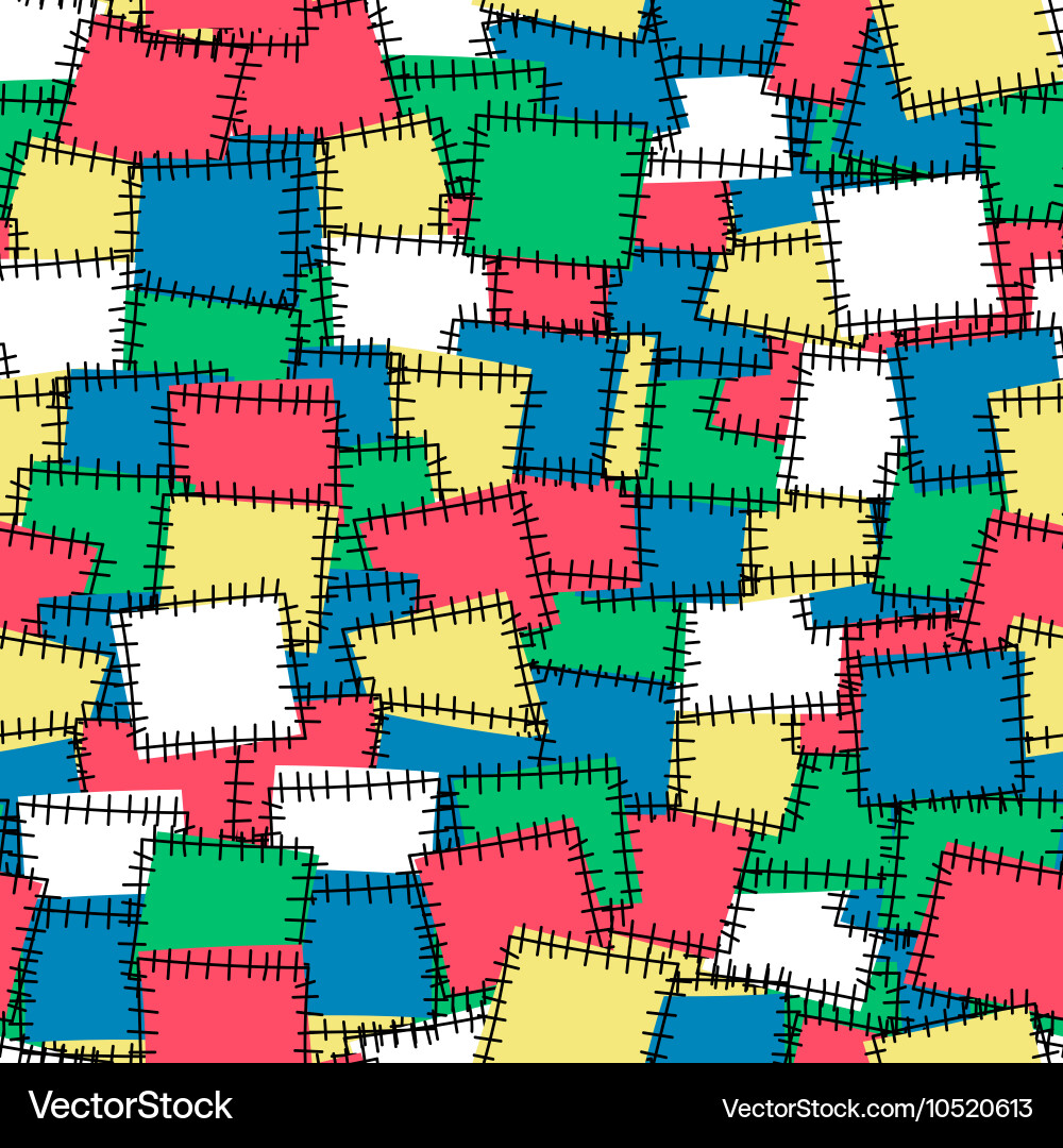 Seamless pattern with bright patches background vector image