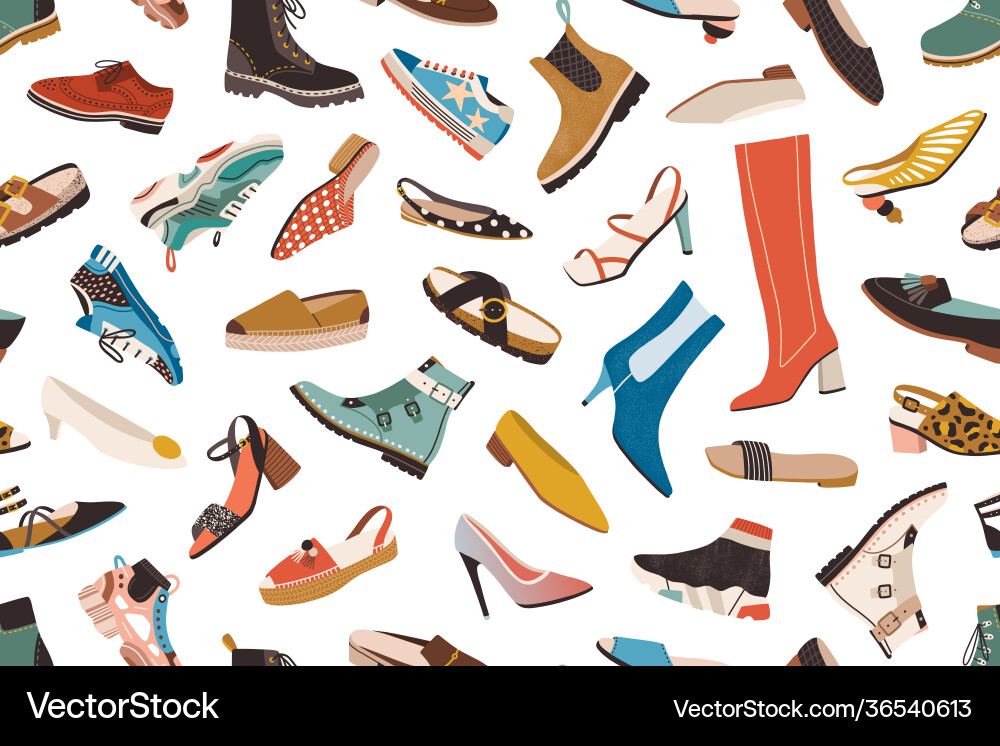 Seamless pattern with different types modern Seamless pattern with different types modern vector image