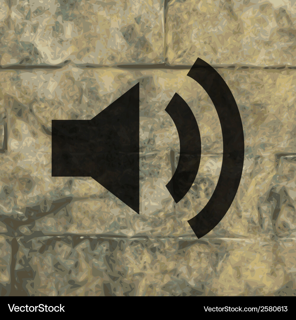 Speaker flat modern web button and space for your vector image