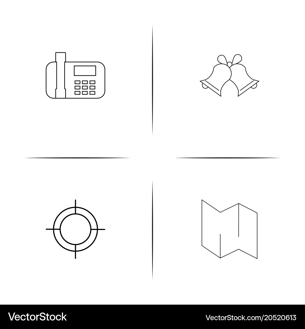 Web applications simple linear icons set outlined vector image