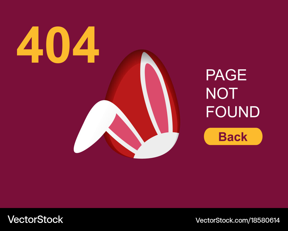 404 error page for website Vector Image
