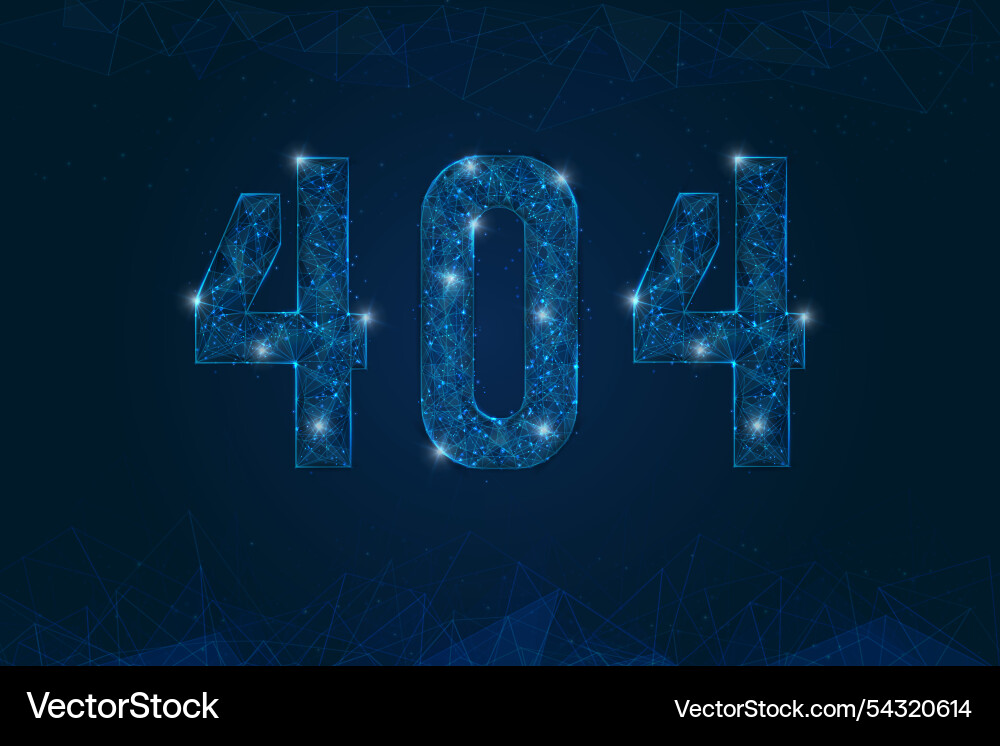 Abstract isolated blue image of concept 404 error Abstract isolated blue image of concept 404 error vector image