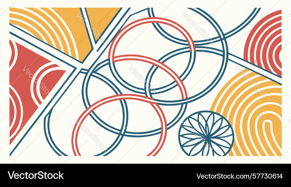 Abstract overlapping circles pattern fluid vector image