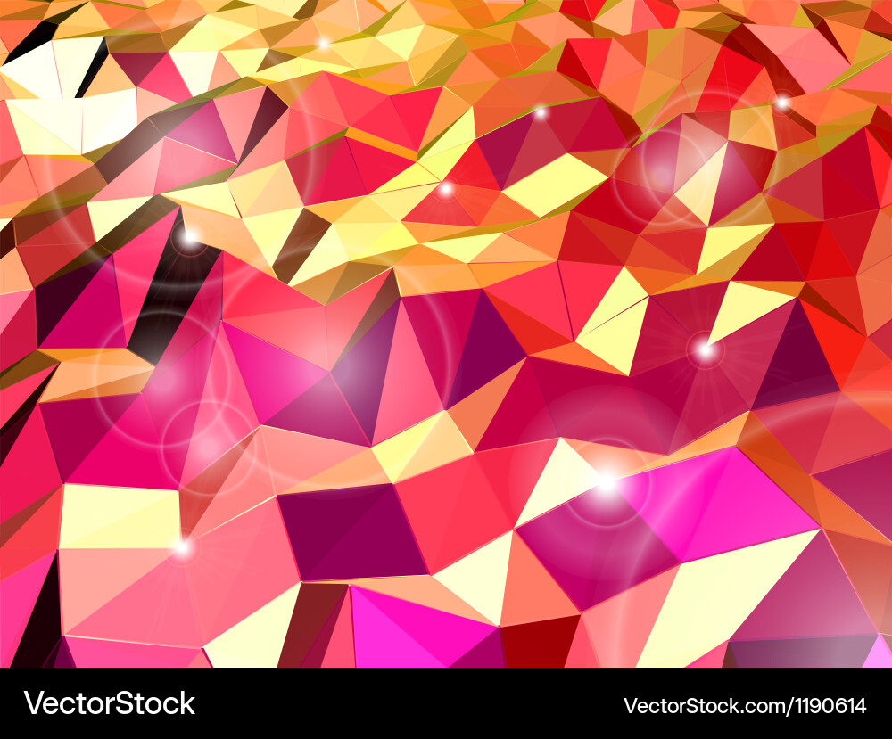 Abstract red background combination of triangle vector image